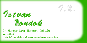 istvan mondok business card
