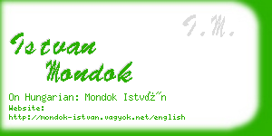 istvan mondok business card